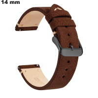 Pulsera Marrón para reloj de 14 mm de cuero auténtico de calidad