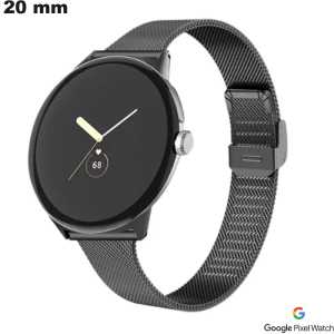 Vente Bracelet Acier inoxydable milanais Google Pixel 20mm Noir Vente Bracelet Acier inoxydable milanais Google Pixel 20mm Noir