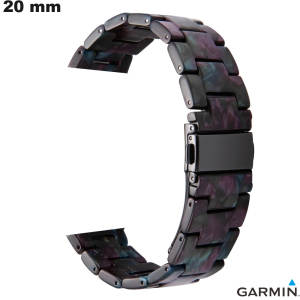 Armband 20 mm Garmin Résine Zwart horloge / Snelle Verzending