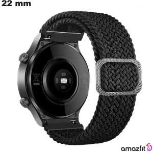 Bracciale Amazfit 22mm elastico Nylon Nero orologio economico