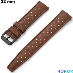 Bracelet Honor 22 mm montre connectée Caoutchouc Marron de qualité