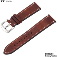 Bracciale Marrone Samsung in Vera Pelle per Orologio 22mm di Qualità