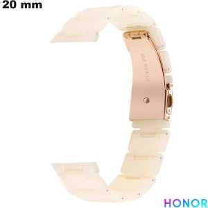 Bracelete de Resina Honor Branco smartwatch 20mm - Frete Grátis