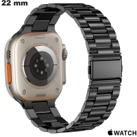 Verkoop Bracelet Oyster 22mm Apple Watch Roestvrij staal Zwart