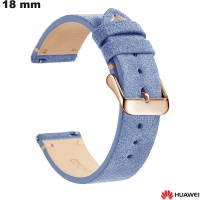 Vendita Bracciale per smartwatch Huawei 18 mm Blu Pelle vera