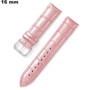 Pulsera de 16 mm de cuero auténtico rosa para reloj: Envío gratuito a partir de 20€