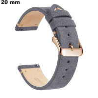 Armband Grau für Uhr Echtes Leder 20 mm universell von hoher Qualität