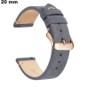 Armband Grau für Uhr Echtes Leder 20 mm universell von hoher Qualität