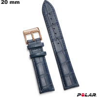 Bracciale Polar Blu 20mm Pelle vera orologio \ Montaggio Facile