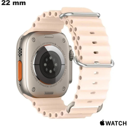 Brazalete de silicona rosa para Apple Watch de 22 mm