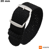 Zwarte Xiaomi 20 mm stofarmband voor slimme horloge van hoge kwaliteit