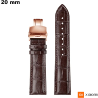 Verkoop Echt Leer Smartwatch Armband Chic Xiaomi Bruin