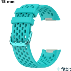 Blue Soft Silicone Smartwatch Bracelet 18mm FitBit