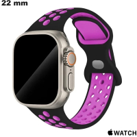 Bracciale in gomma flessibile 22mm Nero Apple Watch di qualità
