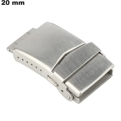 Attache RVS Zilver voor horlogeband 20 mm Déployant
