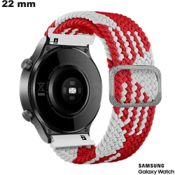 Bracelet Samsung de montre Nylon 22mm Rouge