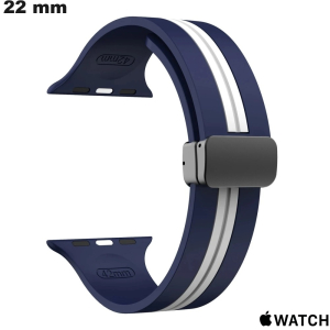 Bracciale Apple Watch di orologio connesso Silicone Blu economico
