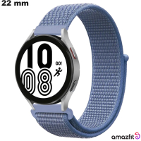 Bracciale in Tessuto 22 mm per Orologio Amazfit Blu: Montaggio Facile