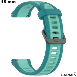 Armband 18mm Garmin Groen voor smartwatch Rubberen