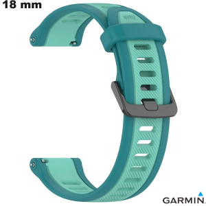 Bracelet 18mm Garmin Vert de smartwatch Caoutchouc de qualité