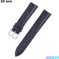 Venta de pulsera negra para smartwatch de cuero auténtico de 22 mm Honor