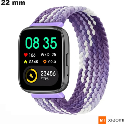 Bracelet montre 22mm moderne Violet Tissu Xiaomi