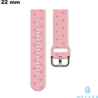 Bracelet 22mm Caoutchouc de montre Rose Haylou / Envoi en 24h