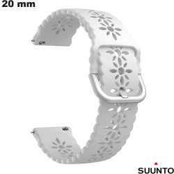 Armband Gummi 20mm Suunto Smartwatch Weiß