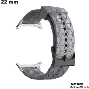 Bracciale Grigio sportivo 22mm per orologio Samsung in caucciù economico