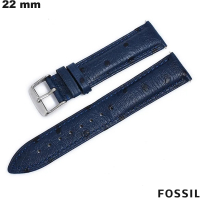 Bracciale in vera pelle per orologio intelligente Fossil blu di qualità