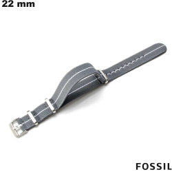 Gray Fabric 22mm Fossil Watch Bracelet