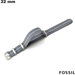 Bracciale Grigio Tessuto 22mm Fossil per orologio ● Port a 3,99€