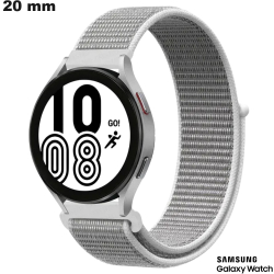 Bracelet 20mm Gris montre connectée Samsung Tissu