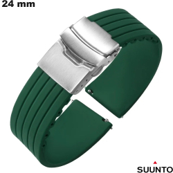 Pulseira de Silicone Verde para relógio Suunto de 24mm