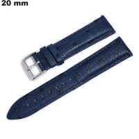 Pulsera de cuero genuino azul de reloj 20mm ● Envío en 24h