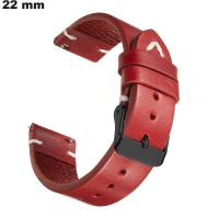 Verkauf Echtlederarmband 22 mm Rot für Vintage-Uhr