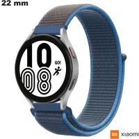 Slimme horloge armband Xiaomi 22mm Blauwe Kwaliteitsstof Schuurvrij