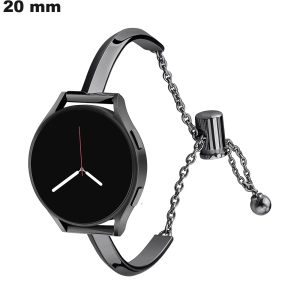 Bracelete relógio Aço Inoxidável 20mm Preto ● Expedição 24h