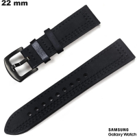Samsung 22mm Armband für Uhr Schwarz Echtes Leder kaufen