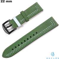 Bracciale Verde 22 mm in Vera Pelle Haylou per orologio economico