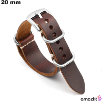 Acquistare Bracciale 20mm Marrone per orologio Amazfit in Vera Pelle