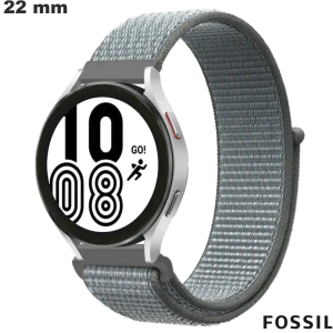 Bracelet Tissu de montre Fossil Gris 22 mm ● Frais de Port 3,99€