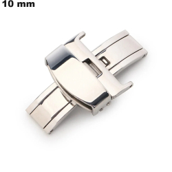 Attacco per orologio Papillon 10 mm Acciaio Inossidabile Argentato