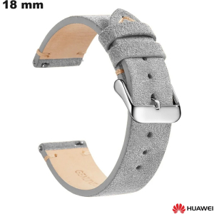 Armband Echtes Leder Grau Huawei Uhr 18mm von hoher Qualität