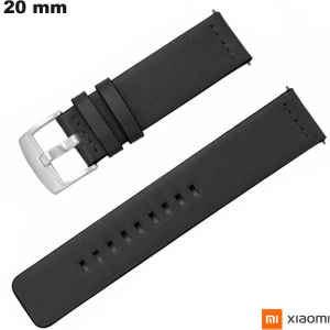 Acquistare Bracciale Orologio Nero Pelle Vera 20 mm Xiaomi