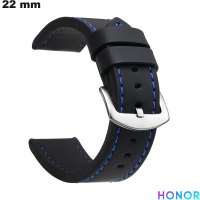 Bracciale orologio Honor 22mm Similcuoio Nero - Spedizione Offerta da 20€