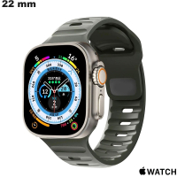 Verkoop Armband 22 mm Apple Watch Silicone Groene Sportieve