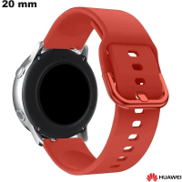Bracciale confortevole 20 mm Silicone Rosso Huawei di qualità