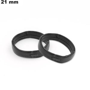 Acheter 2 Loops 21 mm Noir Cuir véritable pour montre pas chers Acheter 2 Loops 21 mm Noir Cuir véritable pour montre pas chers