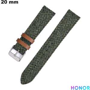 Pulsera de 20mm para smartwatch Honor de cuero sintético Verde: Envío Gratis a partir de 20€